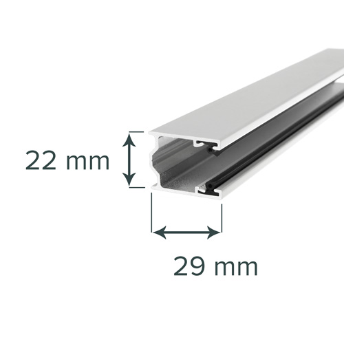 Prowadnica F z aluminium PU 29 (29x22mm)